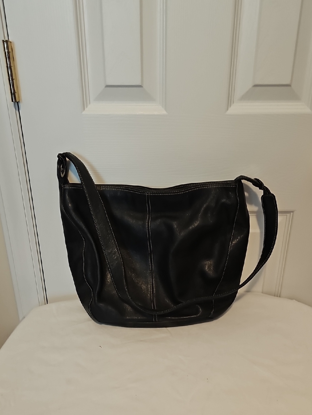 Tignanello Black Leather Shoulder Bag